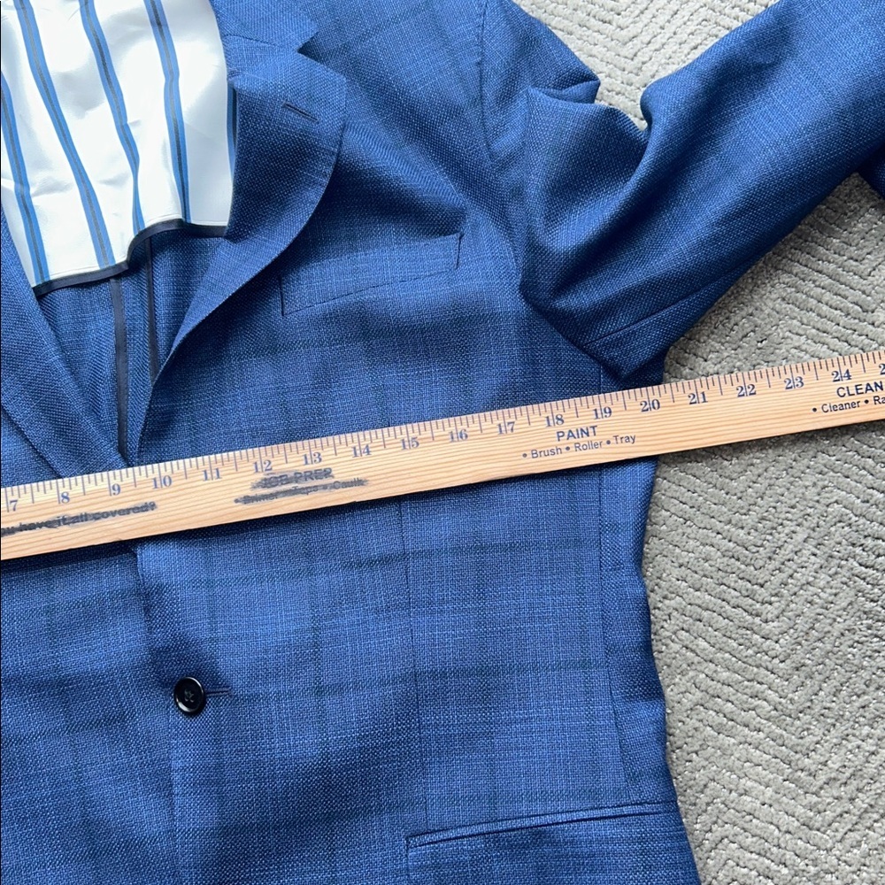 Hugo Boss Guabello Super 120 Blue Wool Blazer Sport Coat 40S Mens - Picture 10 of 12